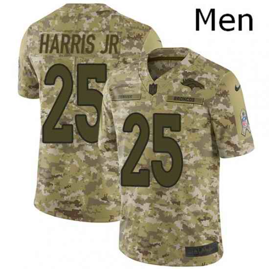 Men Nike Denver Broncos 25 Chris Harris Jr Limited Camo 2018 Salute to Service NFL Jersey